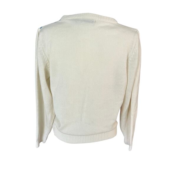 Vintage That's Me Puff Sleeve Folk Art Cardigan Medium Kidcore Cottagecore - Picture 3 of 11